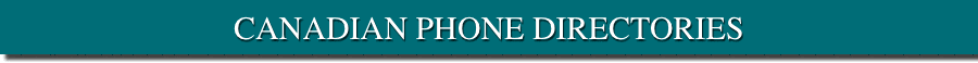 CANADIAN PHONE DIRECTORIES