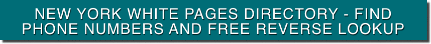 NEW YORK WHITE PAGES DIRECTORY