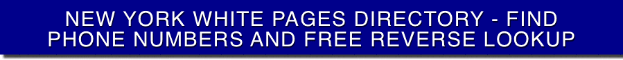 NEW YORK WHITE PAGES DIRECTORY