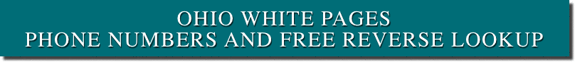 OHIO WHITE PAGES  